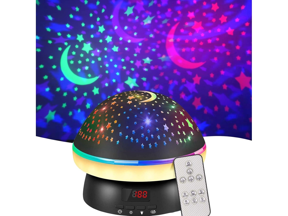 Projetor De Luz Estrelada Led Para Quarto, Branco Elysve