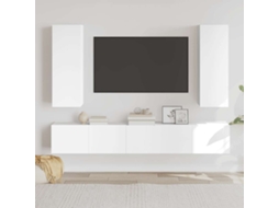Vidaxl Conjunto Móveis De Tv 5 Pcs Madeira Processada Branco