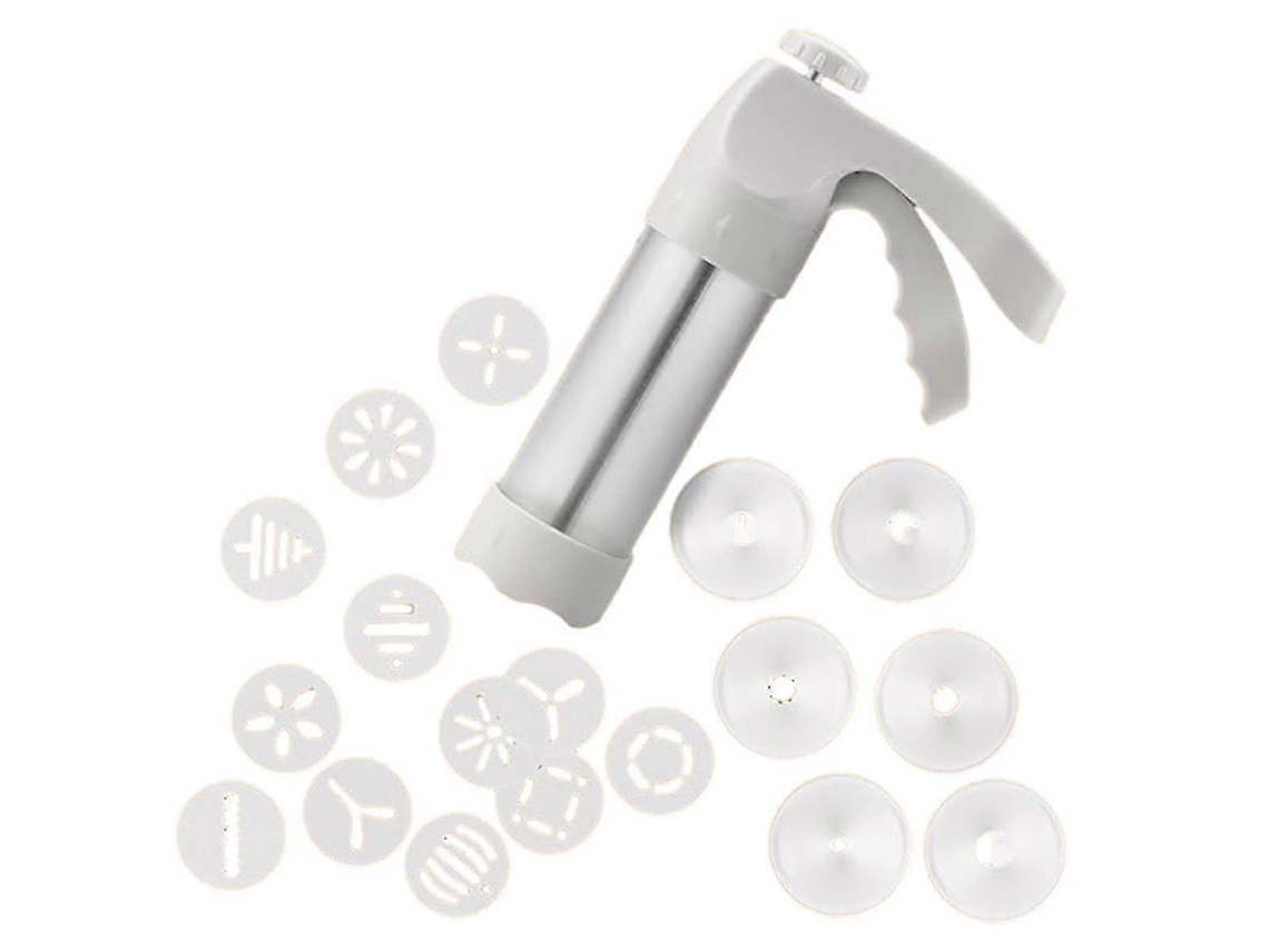 Kit Prensa Para Biscoitos Para Fazer E Decorar Biscoitos Em Casa Com 12 Discos De Decoração E 6 Funis. Nostalgia88