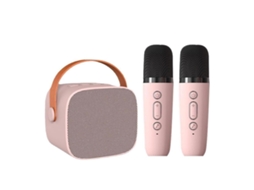 Alto falante com microfone, sem fio, pequeno, para casa e exterior, rosa JYTGALX