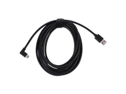 Cabo Usb-c Preto De 4 M Com Design Em Cotovelo 90° Para Conexão.
