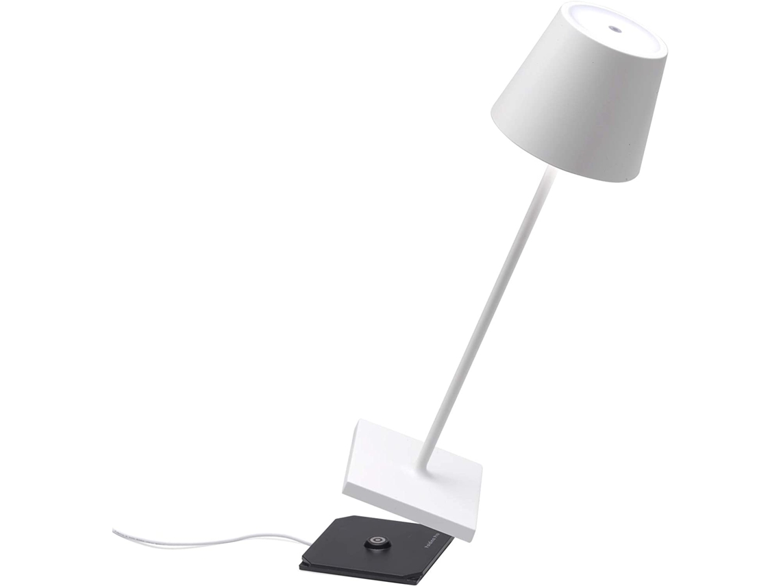 Candeeiro de Mesa Led ZAFFERANO Branco Recarregável e Regulável