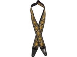 Correia de guitarra Correia Fender Pasadena Woven Strap Yellow Lotus 2