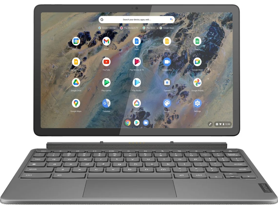 Portátil Híbrido LENOVO Chromebook Ideapad Duet 3 11Q727 (10.95'' - Qualcomm Snapdragon 7c Gen 2 - RAM: 4 GB - 128 GB eMMC - Qualcomm Adreno)