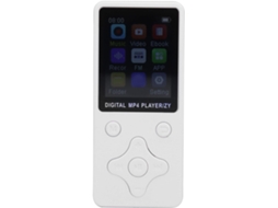 Leitor de MP3 de 64 GB, MP4 com Bluetooth, tela de 1 polegada, áudio HiFi sem perdas para esportes de 64 GB com slot para cartão de 1,8" (branco)