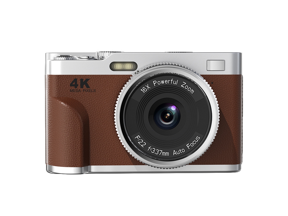 Câmara Digital Retro De 68mp Foco Automático Af, Flash Led Integrado 16gb Marrom
