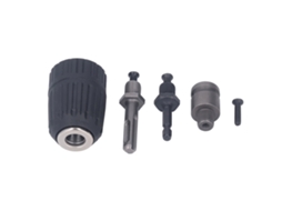 Conjunto de mandril de liga ABS para furadeira manual de 2 a 13 mm com 3 adaptadores de alta precisão com aperto automático para trabalhos em madeira.