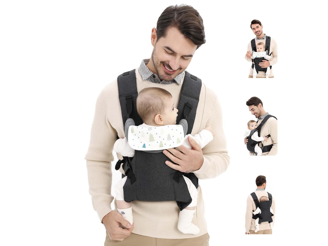 Porta bebês Multifuncional e Confortável para Bebês de 0 a 24 Meses CZHHMART Cinza Escuro