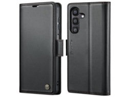 Capa Para Samsung Galaxy A14 4g Borboleta Fivela Litchi Textura De Telefone De Couro Rfid Antirroubo Preta