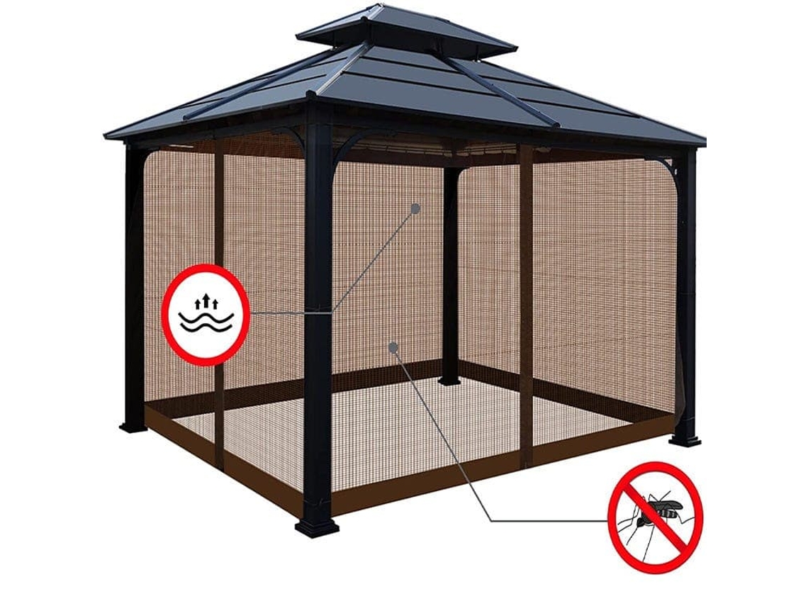 Tenda De Cama Universal Com Rede Mosquiteira Em Formato De Cúpula Branca