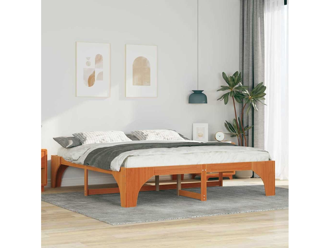 Vidaxl Estrutura Da Cama Castanho 200 X 200 Cm