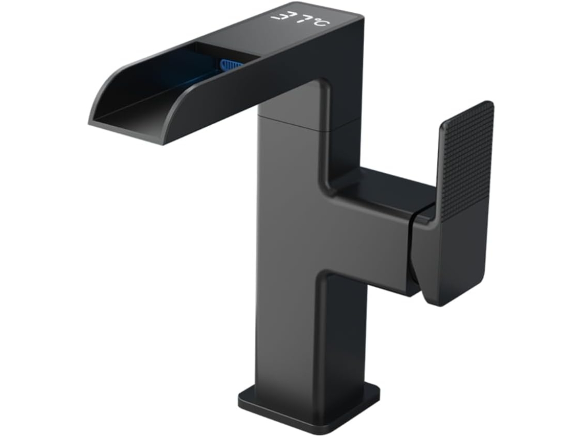 Torneira Cascata Com Iluminação 360°, Led E Visor Digital.