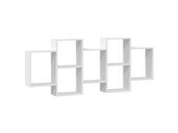 Wall Shelf, Wall Shelves Vidaxl Branco Madeira Processada (159 X 18 X 65 Cm)