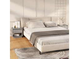 Vidaxl Mesas Cabeceira 2pcs 45x34x44cm Derivados Madeira Cinza-cimento