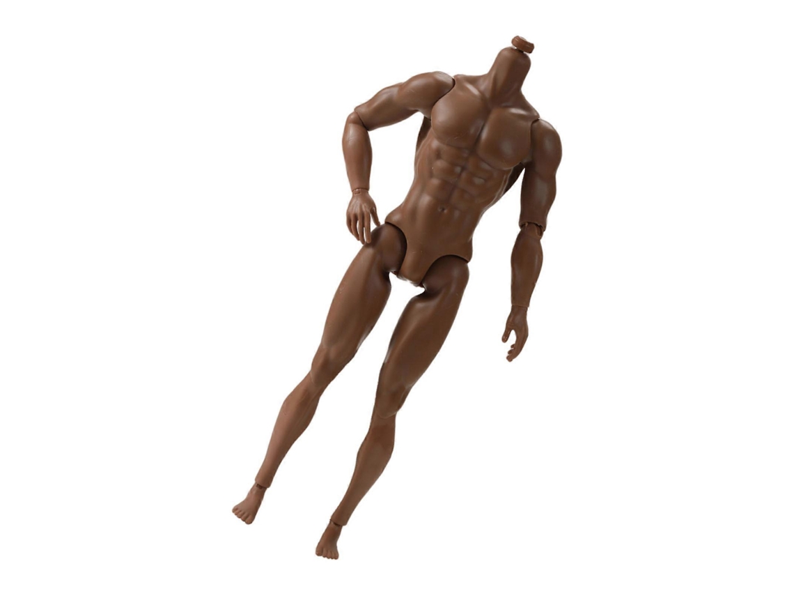 Figura Masculina Poseável 12.2 Polegadas, Com Articulações Flexíveis, Pvcdeep Brown