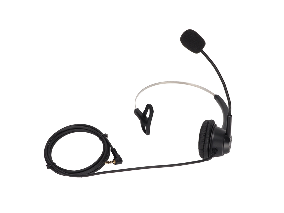 Headset para call center EOOCOO com cancelamento de ruído, plugue 3.5mm de 4 polos