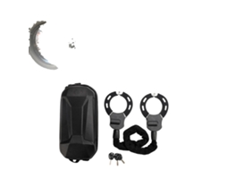 Trava para Bicicleta Elétrica, Material de Aço Q235, Comprimento da Corrente de 60 Cm, Adequada para Bicicletas, 3 Chaves Inclusas, Design OEM