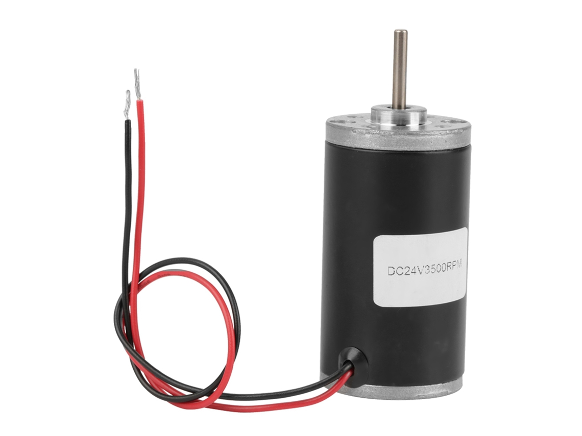 Yuru motor DC de Escova de Carvão Magnético Permanente 24V 3500rpm, Leve e Compacto