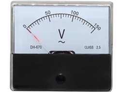Amperímetro Analógico E Voltímetro De Painel Dh-670 Para 150 V