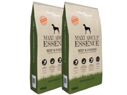 Vidaxl Ração Premium Cães Maxi Adult Essence Beef Chicken 2 Pcs 30kg
