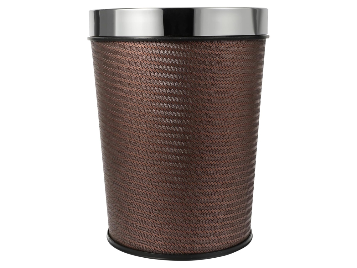 Lixeira Grande de Aço Inoxidável 8 Litros, Sem Tampa, Ideal para Escritório, Banheiro e Quarto. CHABERLU