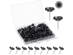 150 Tachinhas Redondas com Cabeça Plana para Quadros de Avisos, Mesas e Escolas, Tachinhas Decorativas, Tachinhas De