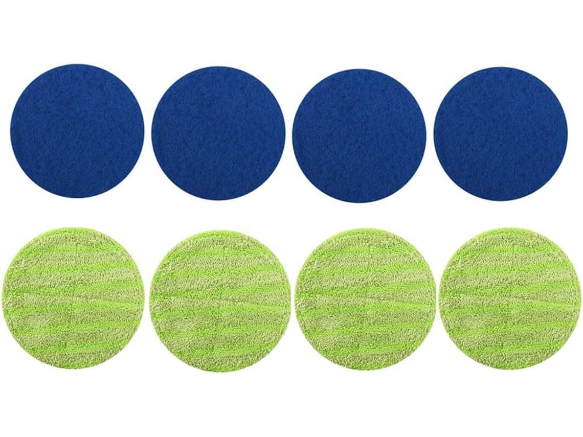 Conjunto de 8 Almofadas Substituição para Esfregona Elétrica Giratória BRILVIBERA (sem Bateria)