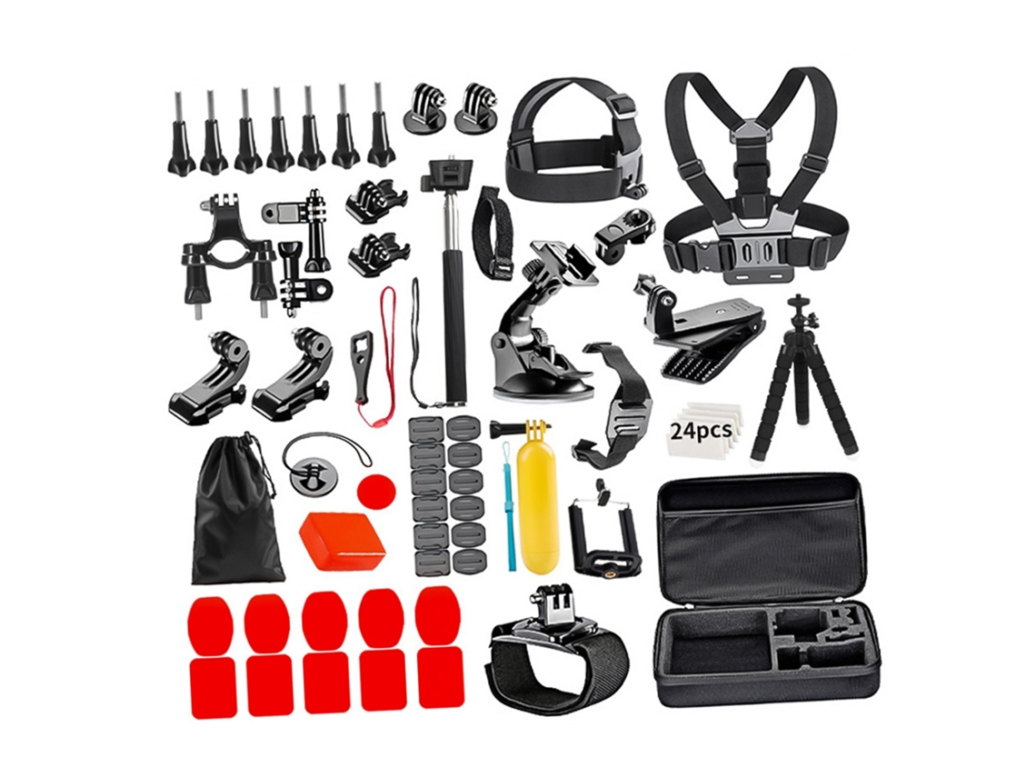 Kit De Acessórios Para Câmera Esportiva 84 Em 1 Com Mala Compatível Com Gopro Hero 12/11/10/9 E Mais