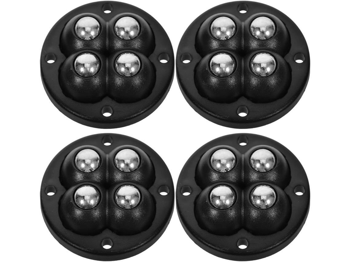 Rodízios Adesivos Pequenos Com Rolamentos De Esferas Duplos, 4 Peças,s Ao Desgaste, Rotação De 360° Para Móveis E