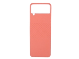 Capa de couro para Samsung Z Flip 4, proteção antichoque