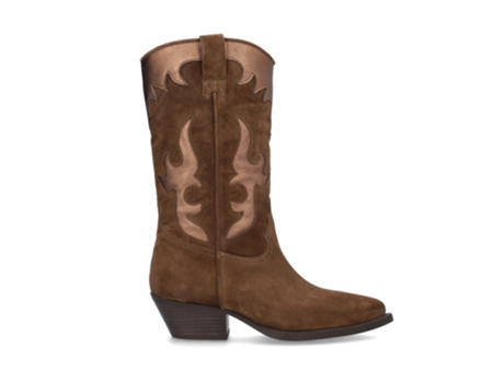 Bota para Mulheres de Couro Marrom Ocidental 20881146 ALPE 36