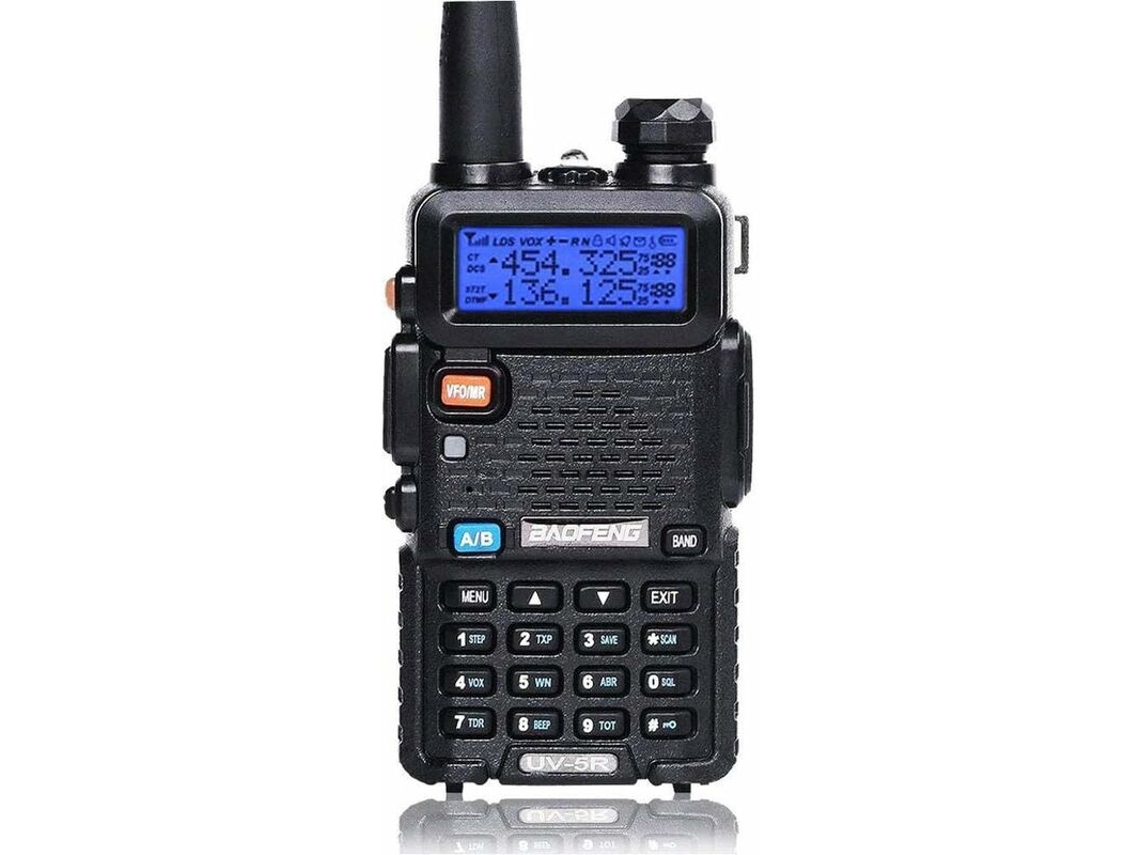 Rádio Walkie Talkie Vhf Uv5 Fm Com Rádio De Banda Dupla Brilvibera (1 Unidade)