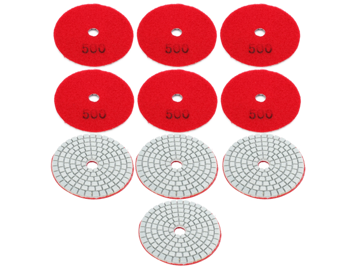 10 Discos De Lixa Diamantada De 3 Polegadas Para Mármore, Concreto E Pedras - Grit 500 Para Polimento E Brilho