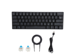 Teclado Mecânico Com Fio De 61 Teclas Com Iluminação Led Switch Azul Para Jogos E Pc