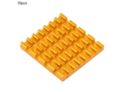 10 Peças de Radiador de Calor de Alumínio Dourado Cooler Heat Sink