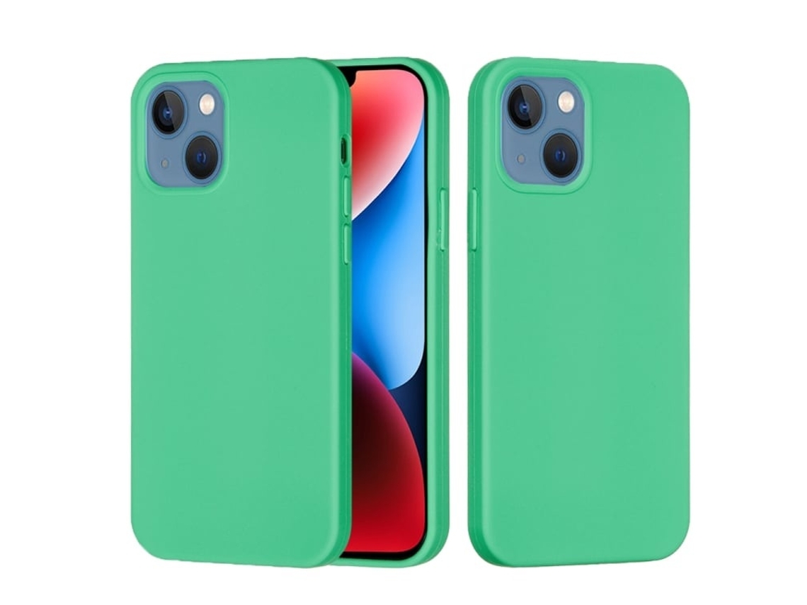 Lurelia Capa Protetora Para Iphone 15 Plus, Em Silicone E Pc, Interior Em Microfibra, Recortes Precisos, Cor Verde E Anti-riscos