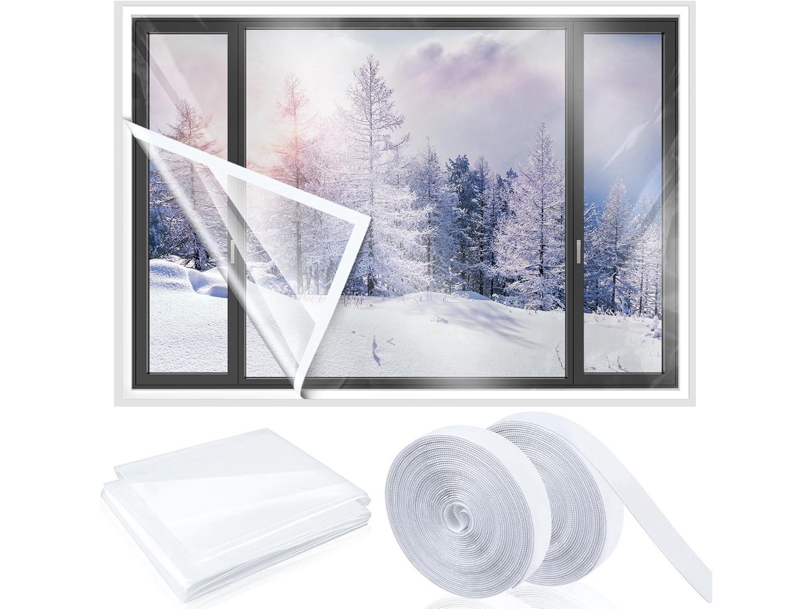 Rewytaz, Isolamento Térmico Para Janelas, Reduz O Frio E Calor, 150* 200cm, Impermeável E Durável, Inclui Velcro