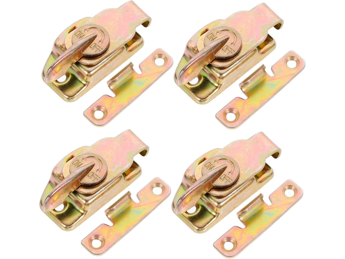 Conjunto De 4 Conectores Mesa Em Ferro Dourado Para Armários, Com