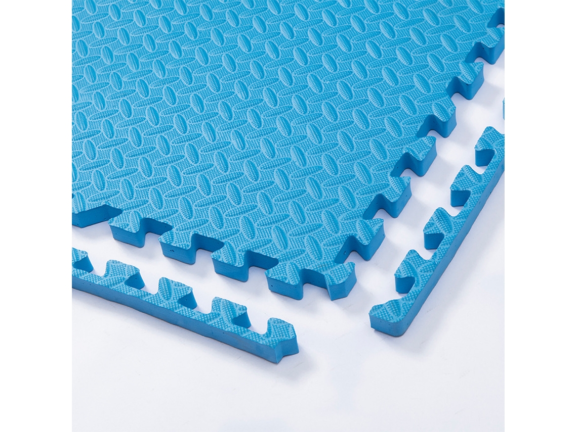 Tapete de salto Chrui - 8 peças de espuma EVA de 30x30cm, 10mm de espessura - Azul