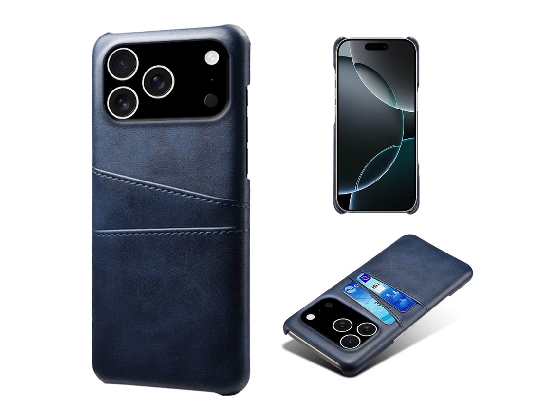 Capa Porta-cartões Skalo Para Iphone 17 Pro Em Couro Pu - Azul