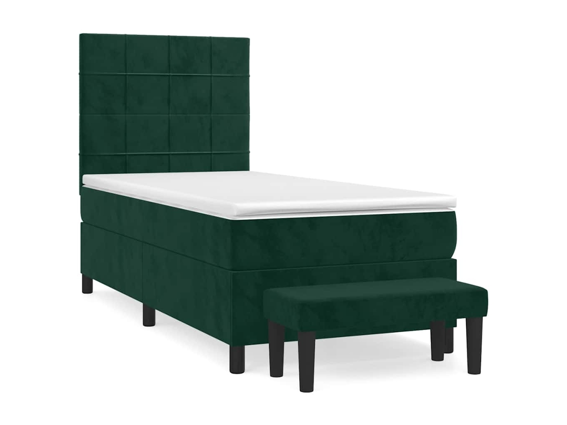 Box Spring Bed, Box Spring Beds Vidaxl Verde Veludo (80 X 200 Cm)