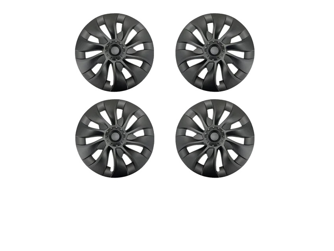 Conjunto De Calotas, Tamanho 18 Polegadas, Compatível Com Tesla Model 3, Preto Fosco