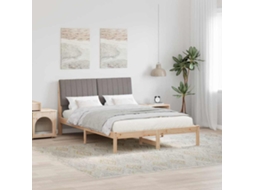 Vidaxl Estrutura Da Cama Com Cabeceira Castanho 135 X 190 Cm