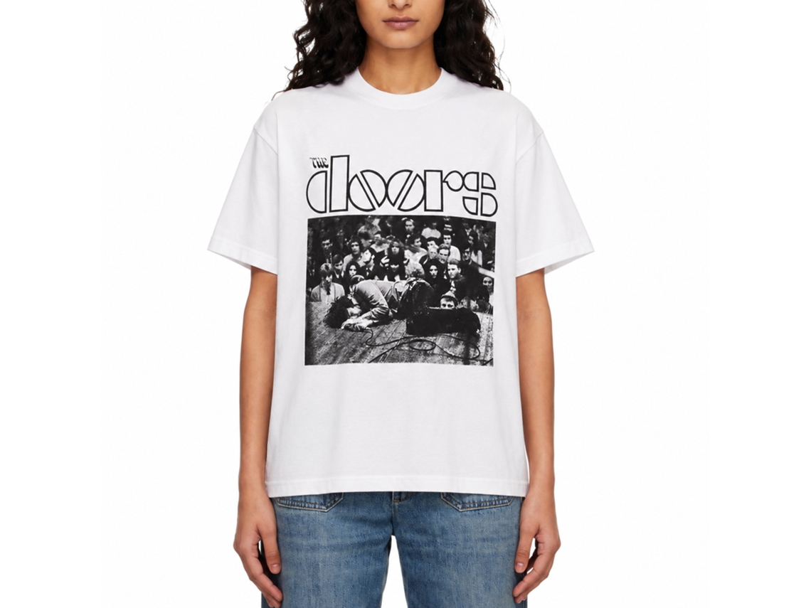The Doors Jim Floored T-shirt White Classic Unisex Adults Size:xxl