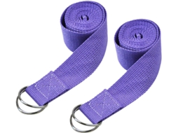 Faixa Elástica De Yoga 2 Peças Em Poliéster E Algodão Roxo Para Exercícios Diários | Cinto Alongamento Melhora