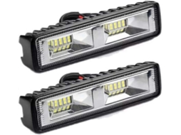 Luz de Trabalho LED 2x48W 16LED 12V/24V IP67 Impermeável para Carro, Moto, Trator, Caminhão, ATV, SUV | S/MARCA