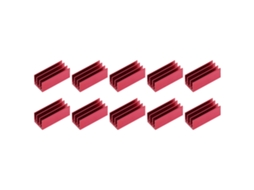 Dissipador Alumínio 40x16x16mm Resfriador Térmico Vermelho