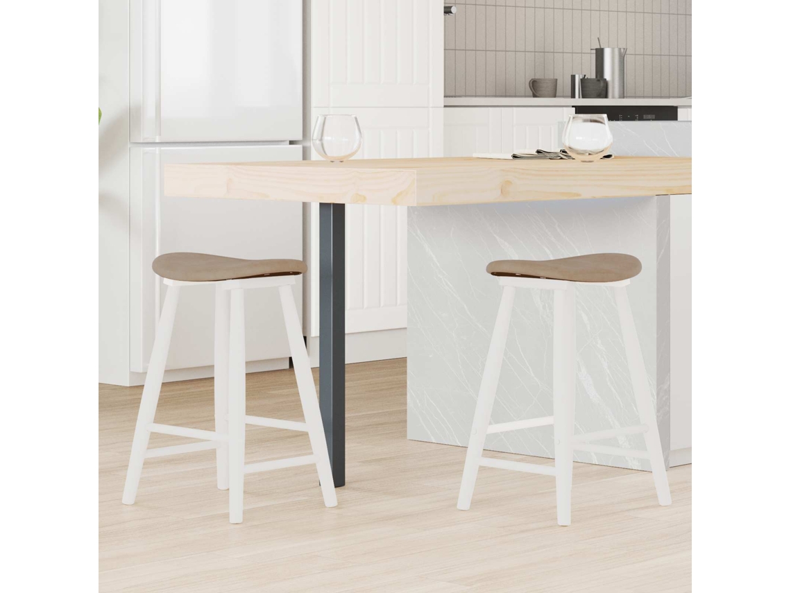 Vidaxl Cadeiras De Jantar 2 Pcs Branco 46 X 37 X 63 Cm