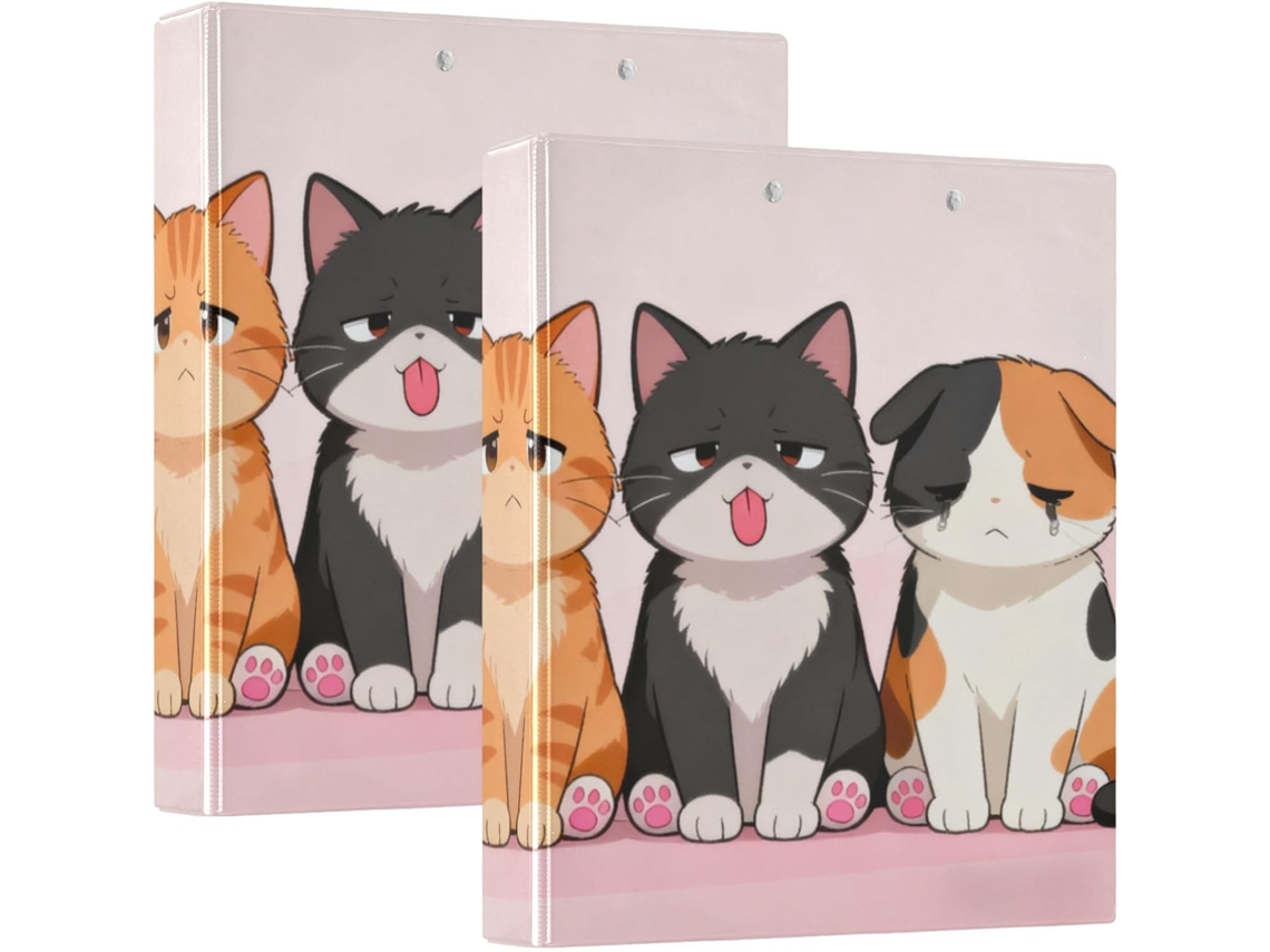 Massa redonda multicolorida de 1,5 polegadas com estampa de gato, macia, em quadradinhos, com prancheta, pacote com 1 ou 2 unidades.