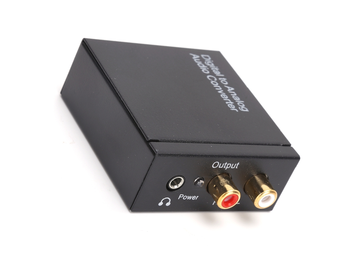 Conversor de Áudio Digital Óptico/coaxial para Analógico Rca L/r com Cabos Usb, Óptico e de Áudio | S/MARCA